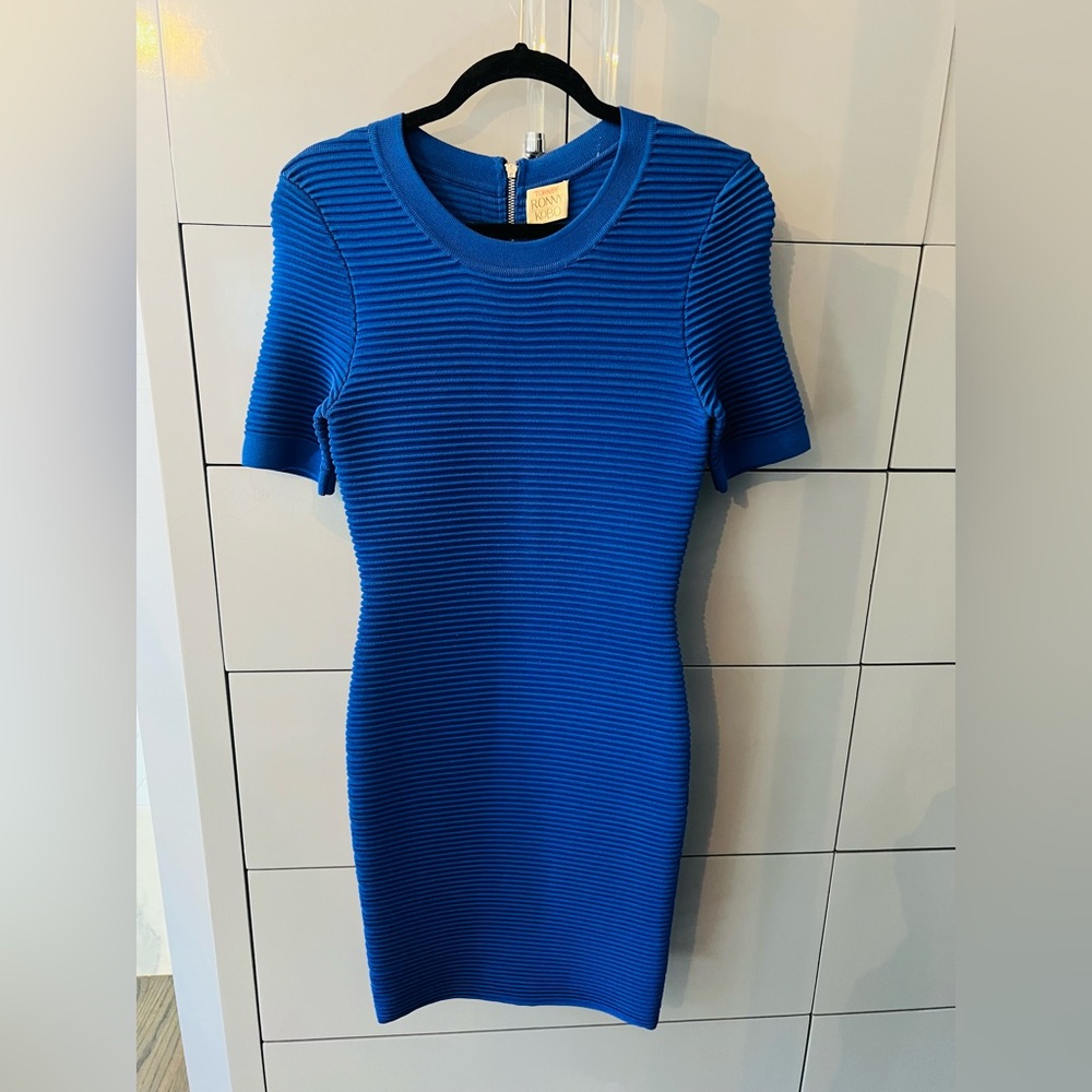 Ronny Kobo Electric Blue Body Con Dress